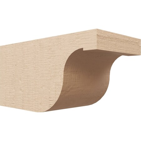 Ekena Millwork 6in. W x 6in. H x 12in. L Del Monte Woodgrain TimberThane Rafter Tail, Primed Tan RFTUR06X06X12DELRCPR